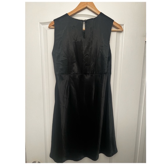 Vintage Rayon Mini Black Dress - Picture 2 of 4
